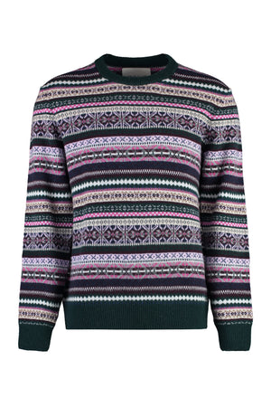 Crew-neck wool sweater-0